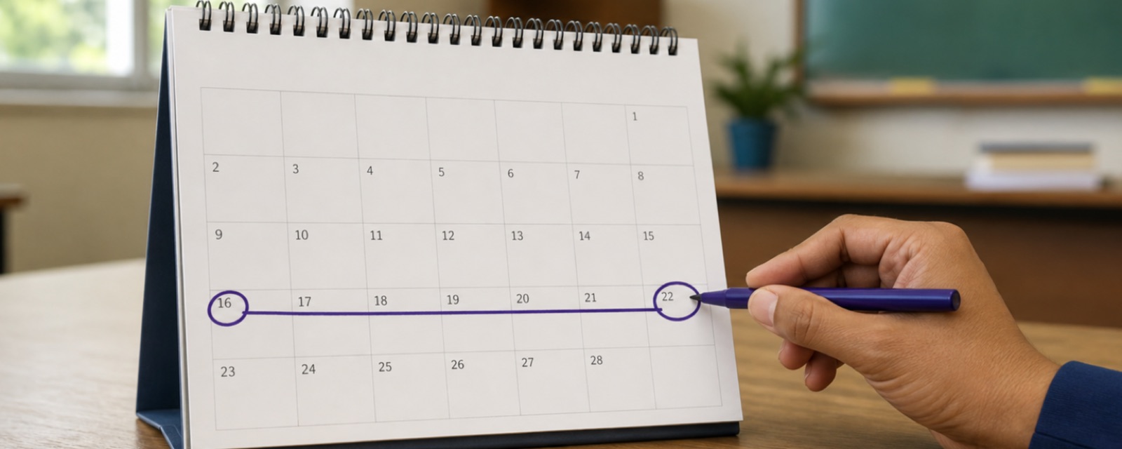 A semana do painel vai sempre de domingo a sábado.